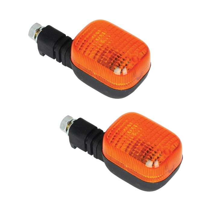 Bike It Universal Flexi Stem Indicators With Black Body And Amber Lens