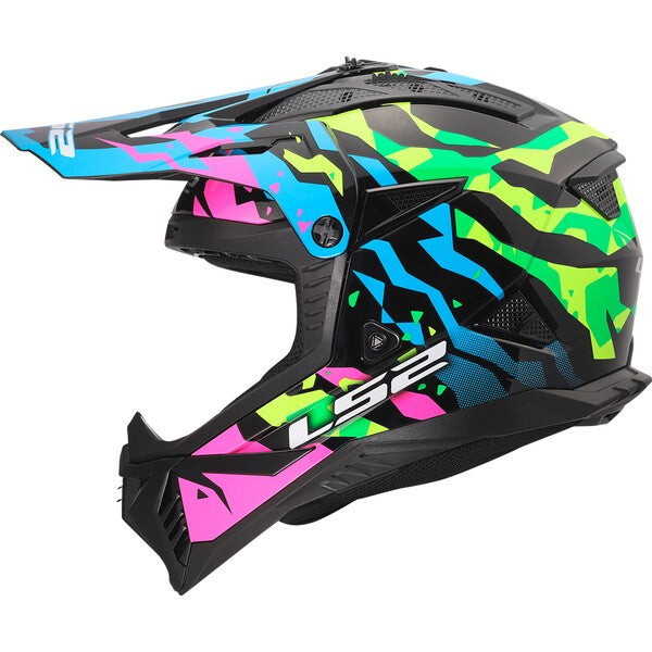 LS2 MX708 FAST II (GROTESK BLUE PINK GREEN)