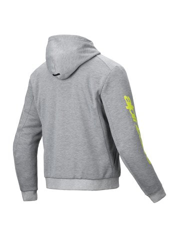 Alpinestars Hoodie Chrome v2 Gray/Yellow Fluo