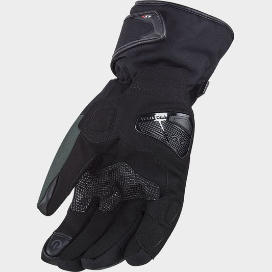 LS2 SNOW MENS GLOVES BLACK AND GREEN