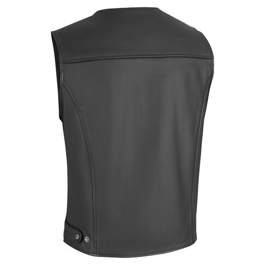 Halvarssons Leather vest Vassbo Black