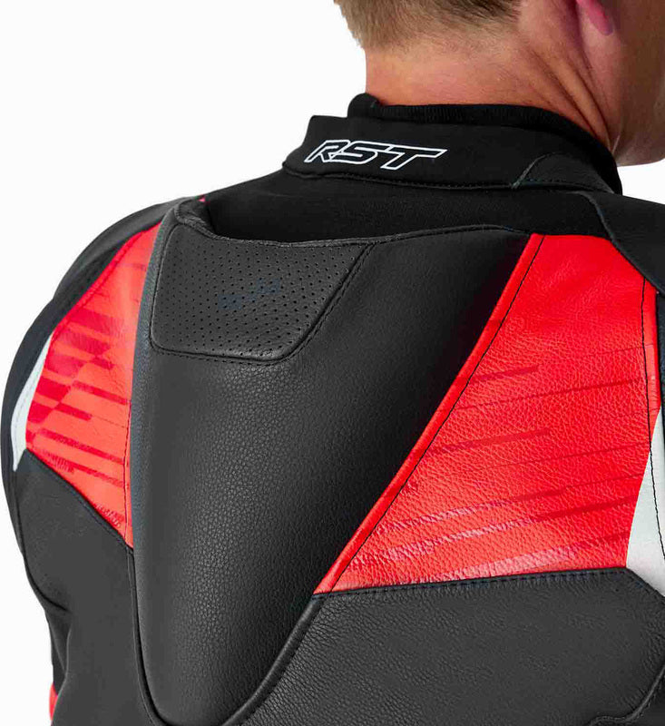 RST Tractech Evo D3O Leather Jacket - Black/Red