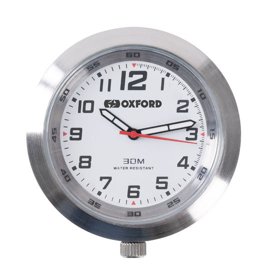 Oxford AnaClock - Silver Case & White Face