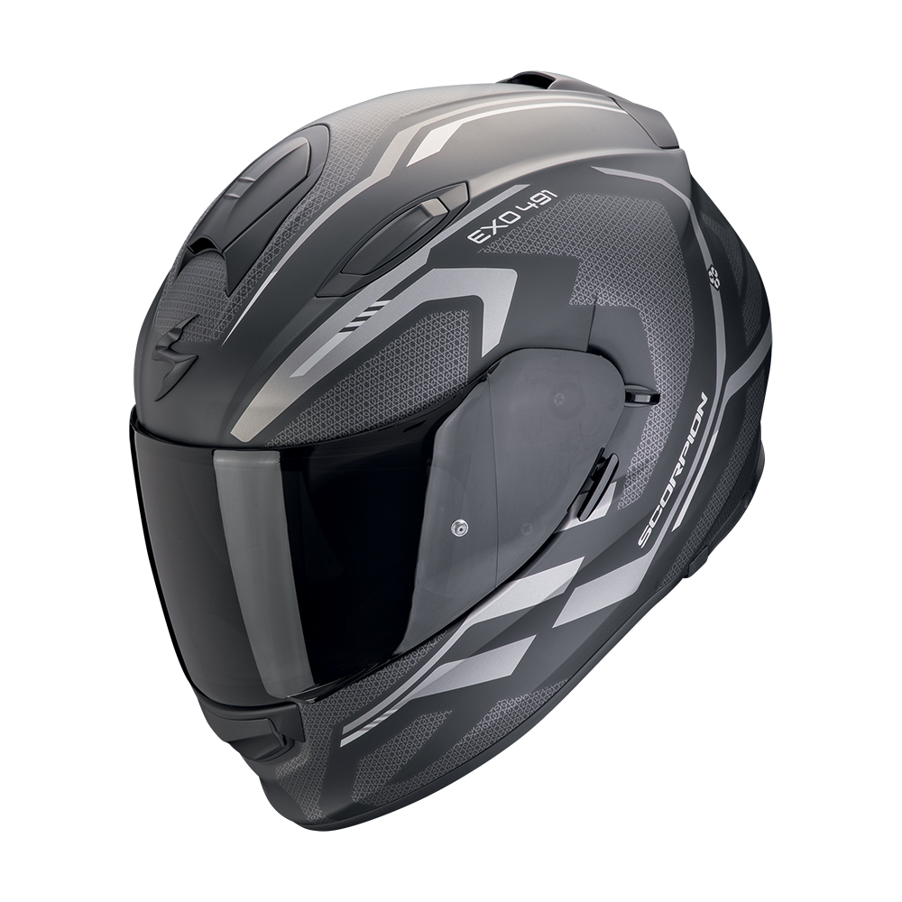 SCORPION EXO-491 KRIPTA MATT BLACK SILVER