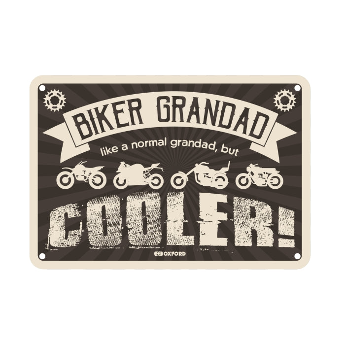 Oxford Garage Metal Sign: BIKER GRANDAD
