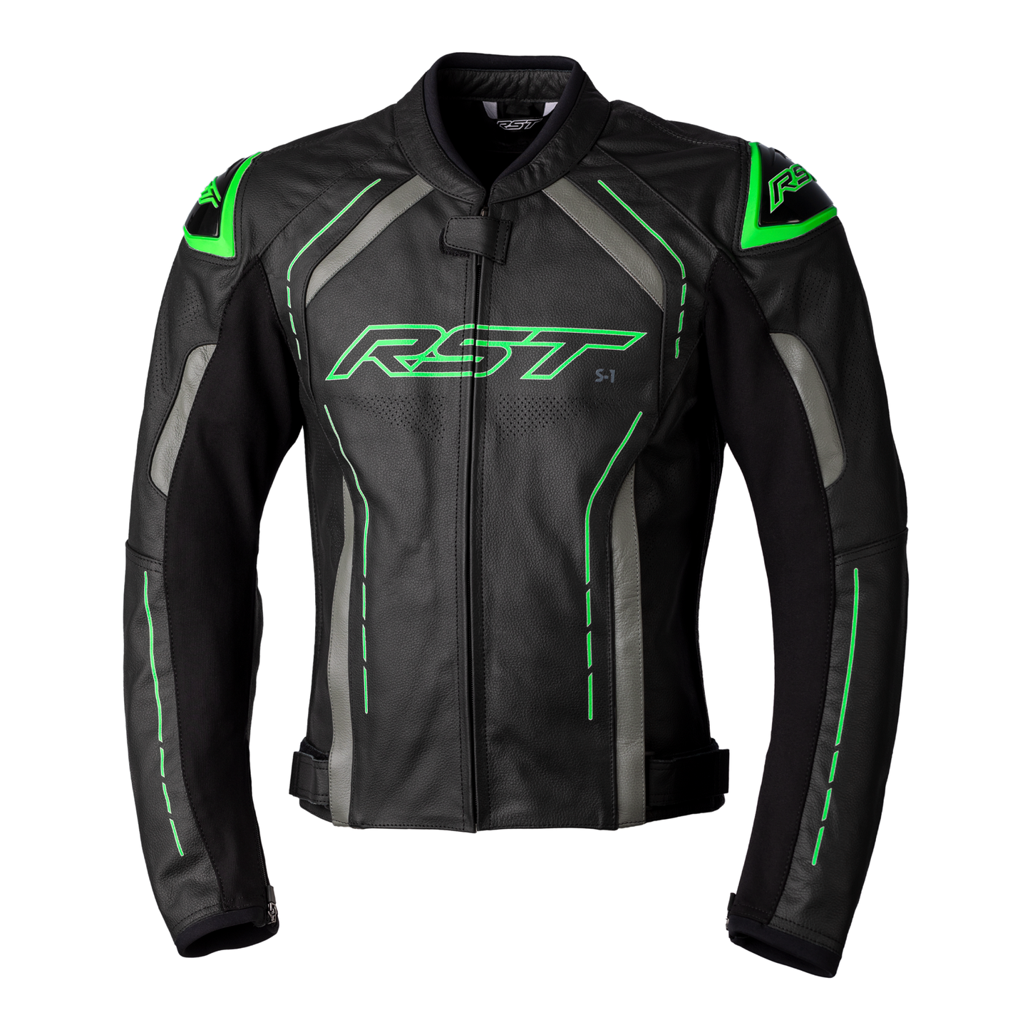 RST S1 CE MENS LEATHER JACKET (GREEN)