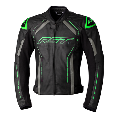 RST S1 CE MENS LEATHER JACKET (GREEN)