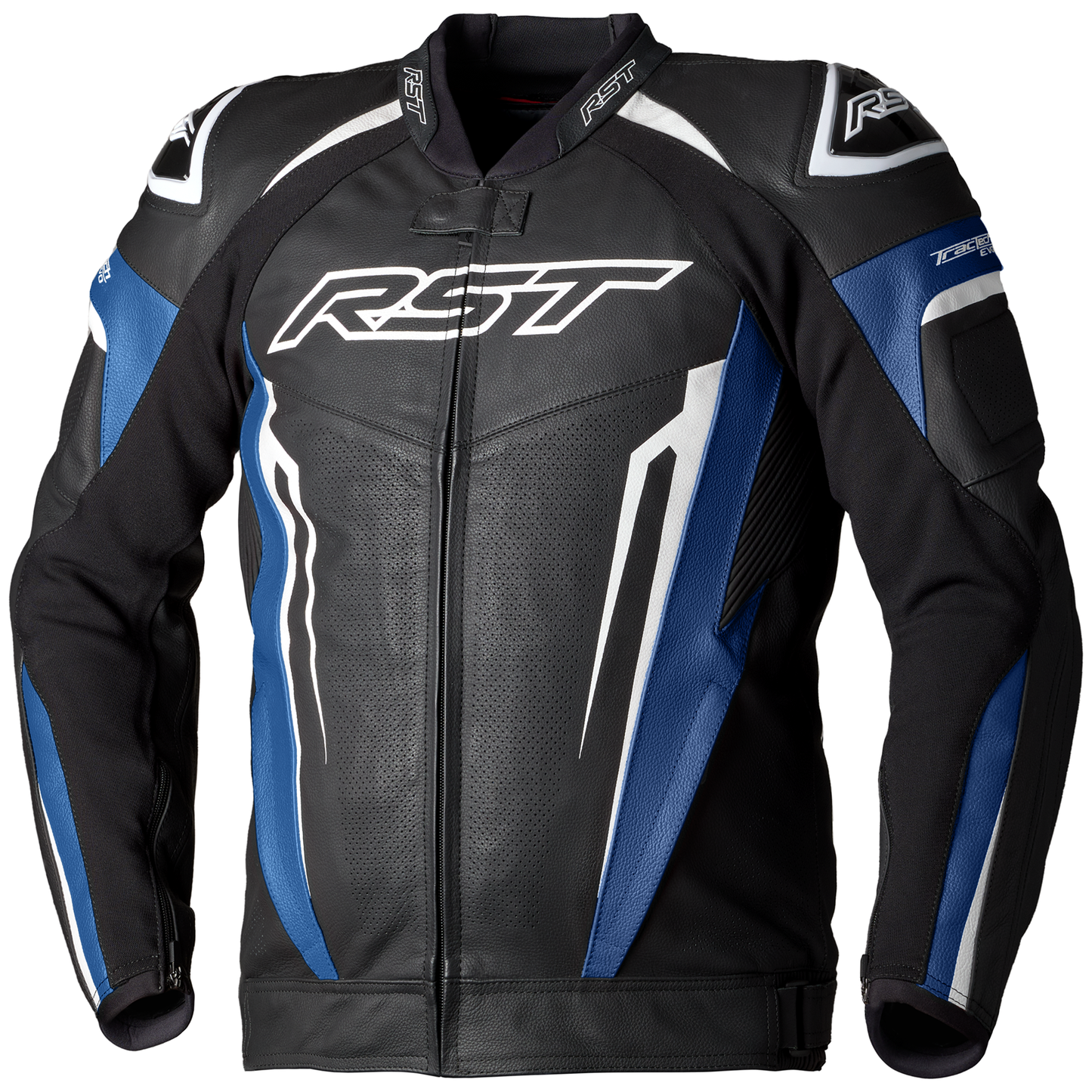 RST Tractech Evo 5 CE Mens Leather Jacket (Blue)