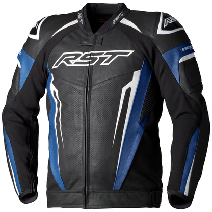 RST Tractech Evo 5 CE Mens Leather Jacket (Blue)