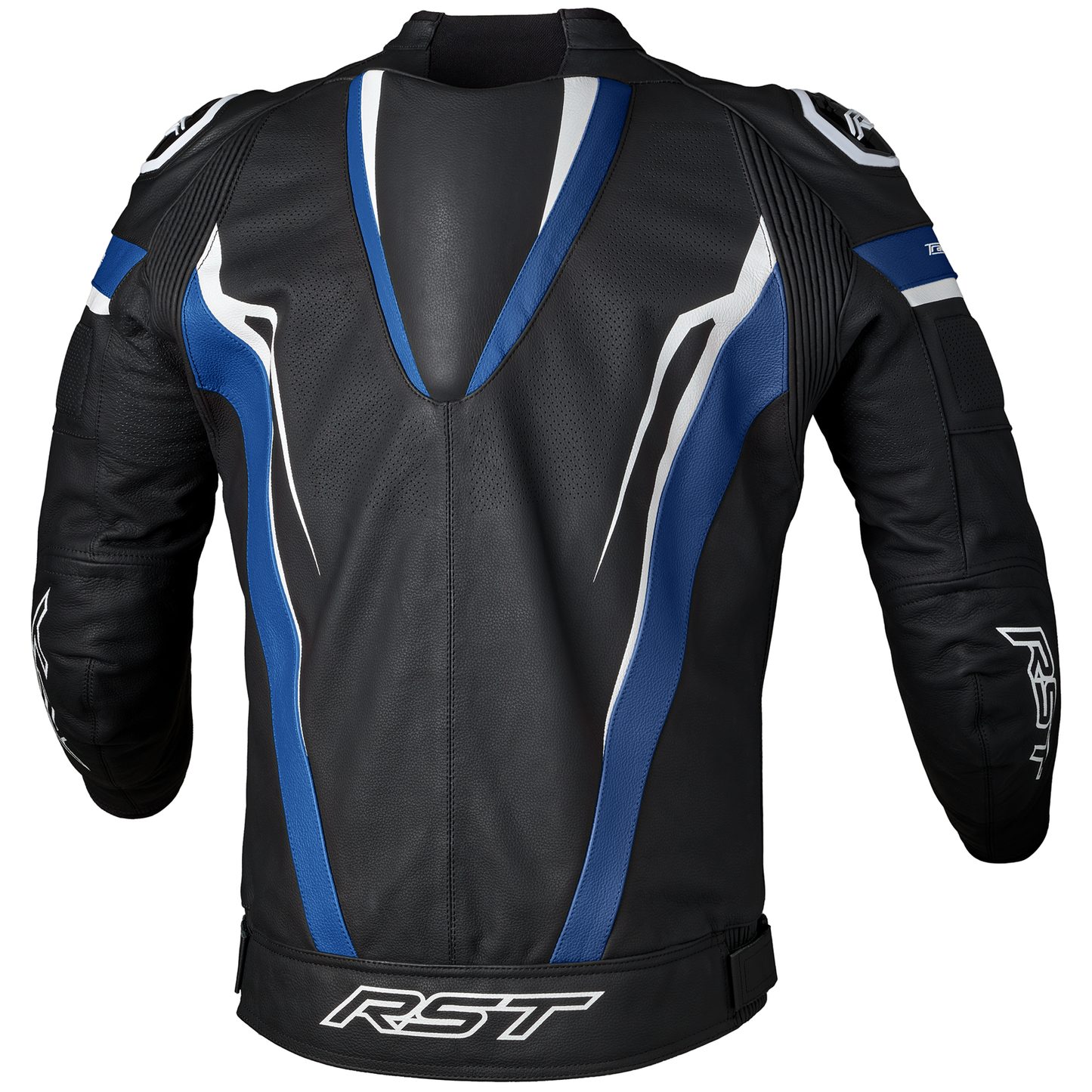 RST Tractech Evo 5 CE Mens Leather Jacket (Blue)