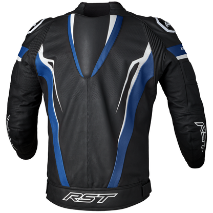 RST Tractech Evo 5 CE Mens Leather Jacket (Blue)