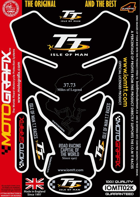 MOTOGRAFIX Tank Pad 4pcs Isle of Man