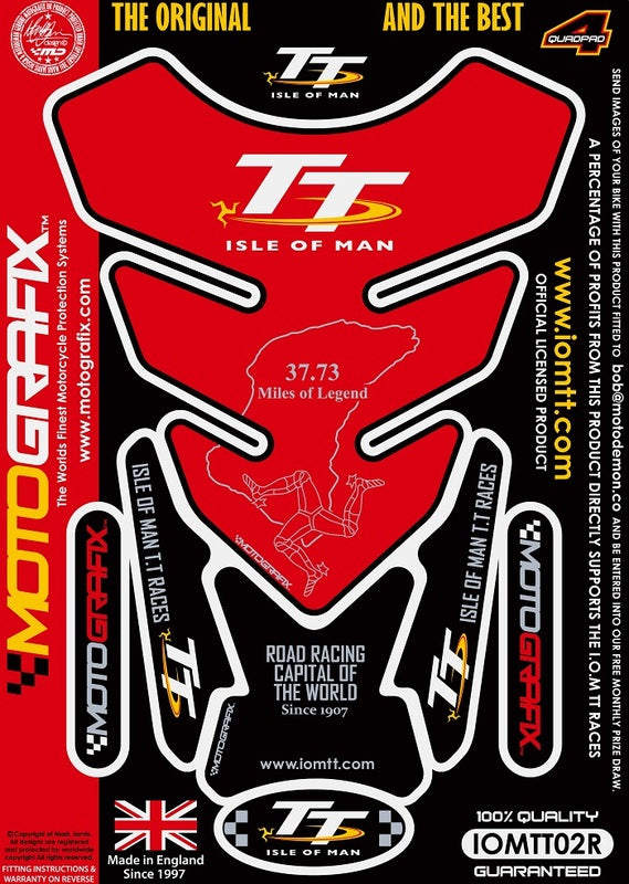 MOTOGRAFIX Tank Pad 4pcs Isle of Man