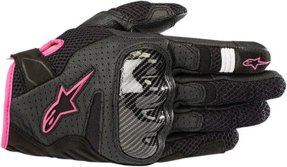 Alpinestars Stella SMX-1 Air V2 Gloves (Black and Pink)