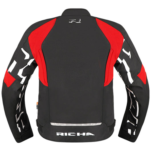 RICHA STRADALE TEX WP JACKET BLK/WH/RD