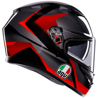 AGV K3 ECE 22.06 Striga - Black Grey Red
