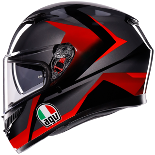 AGV K3 ECE 22.06 Striga - Black Grey Red