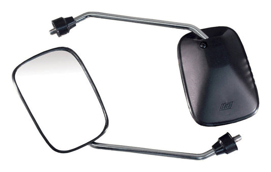 Bike It Black Square Universal Mirrors
