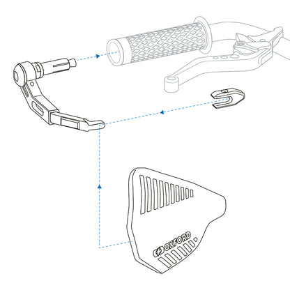Oxford Premium Handguard with Aluminium Lever Guards - Pair