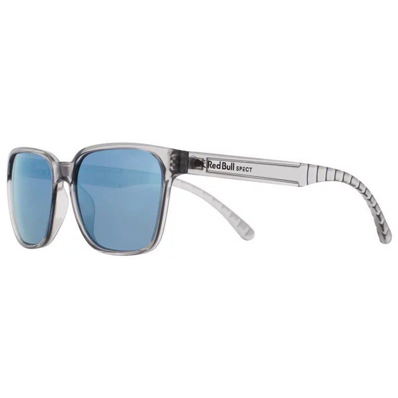 Red bull Spect Eliot Sunglasses Shiny X'tal Grey w Blue Grey Mirror lens