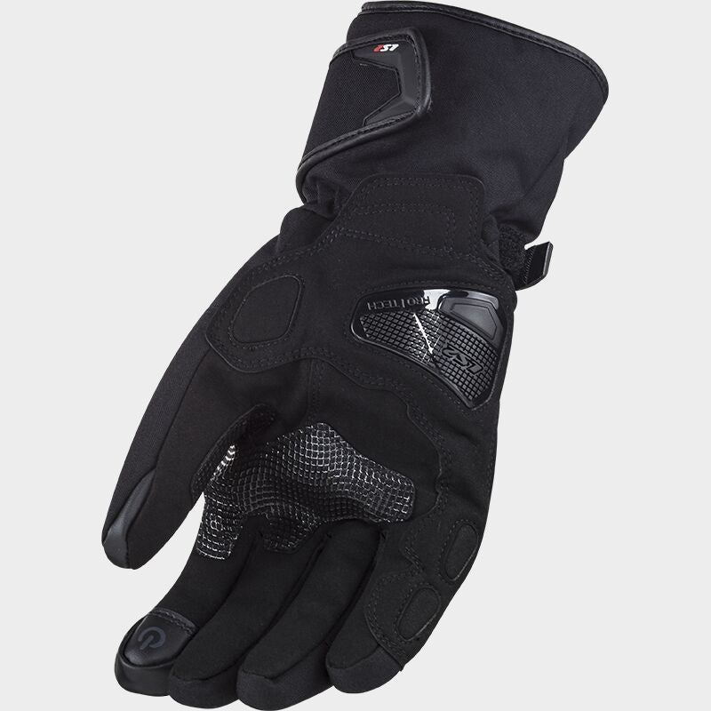 LS2 SNOW MENS GLOVES BLACK