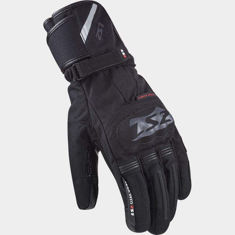 LS2 SNOW MENS GLOVES BLACK