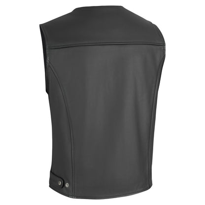 Halvarssons Leather vest Vassbo Black