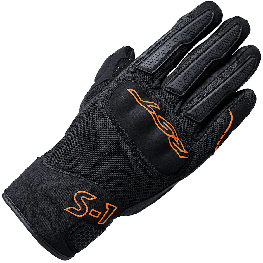 RST S1 Mesh CE Mens Glove (Black and Neon Orange)