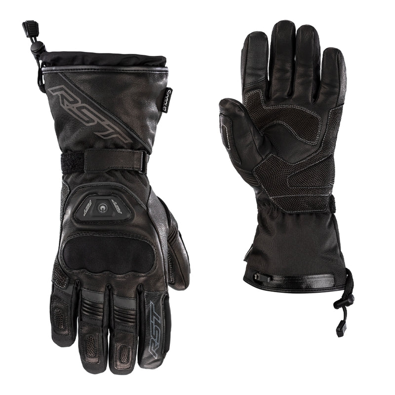 RST Paragon 6 Heated Waterproof Gloves Leather/Textile Black