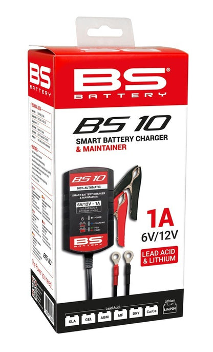 BS BATTERY BS10 Smart Battery Charger - 6V/12V 1A