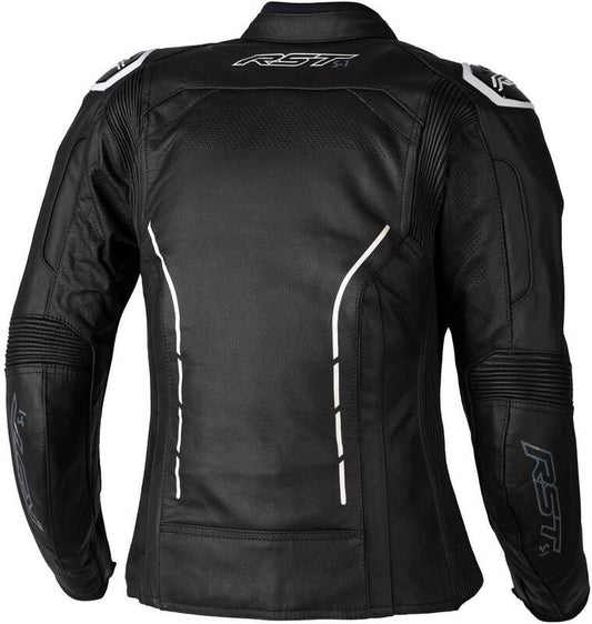 RST Ladies S1 CE Leather Jacket - Black/White