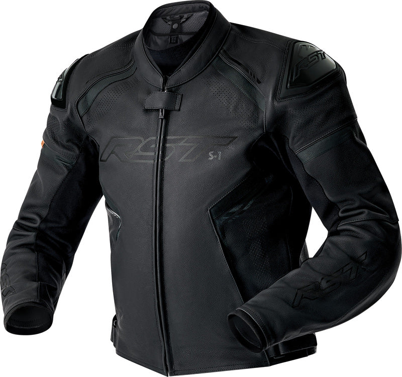 RST S1 D3O Leather Jacket - Black/Black