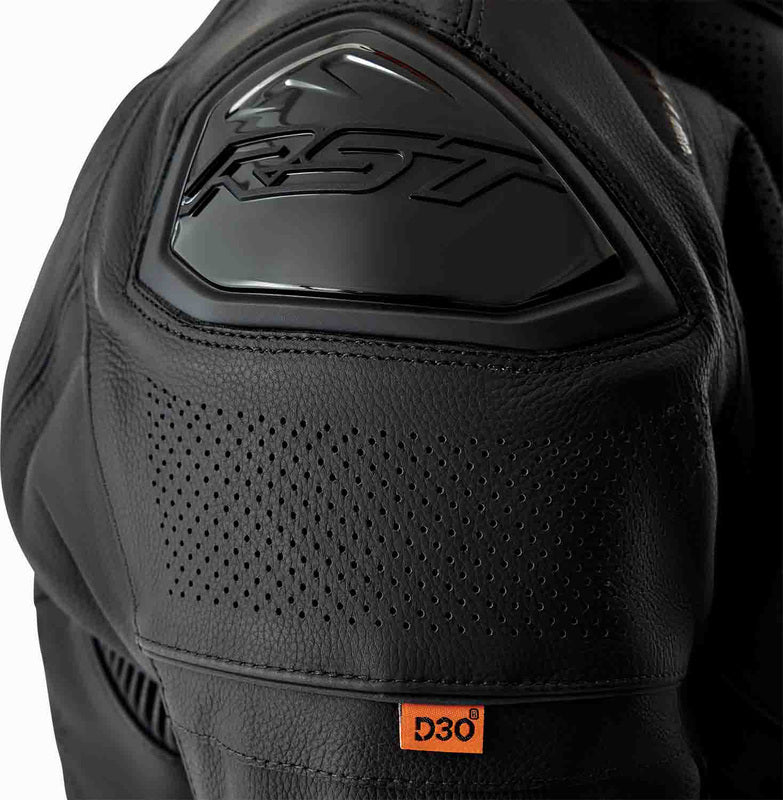 RST S1 D3O Leather Jacket - Black/Black