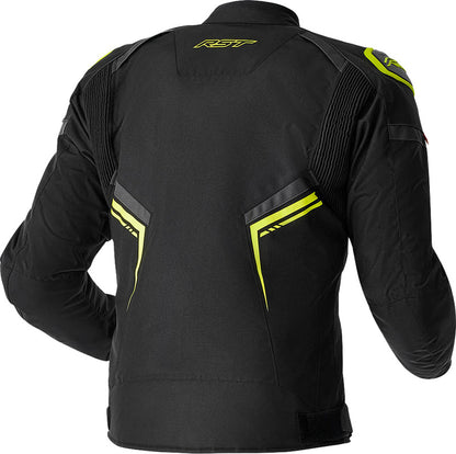 RST S1 D3O Textile Jacket - Black/Flo Yellow