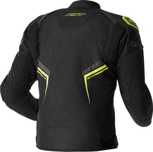 RST S1 D3O Textile Jacket - Black/Flo Yellow