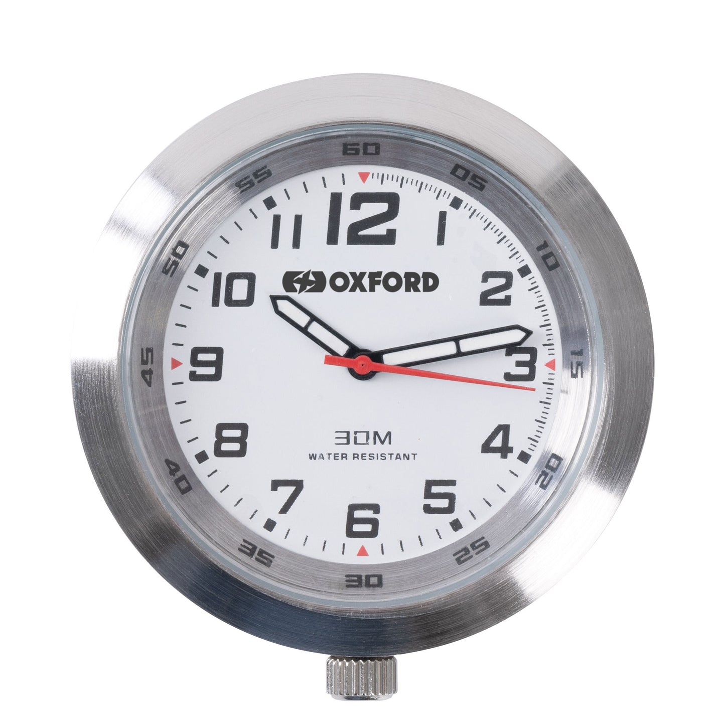 Oxford AnaClock - Silver Case & White Face