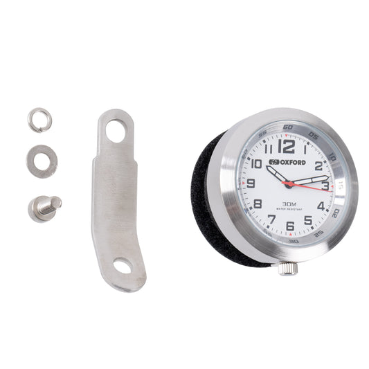 Oxford AnaClock - Silver Case & White Face