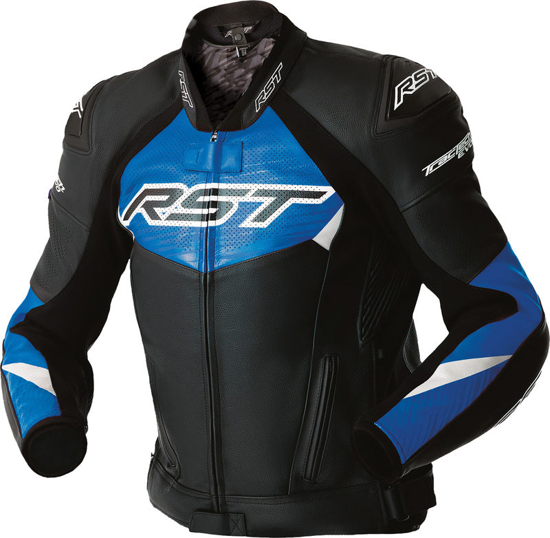 RST Tractech Evo D3O Leather Jacket - Black/Blue