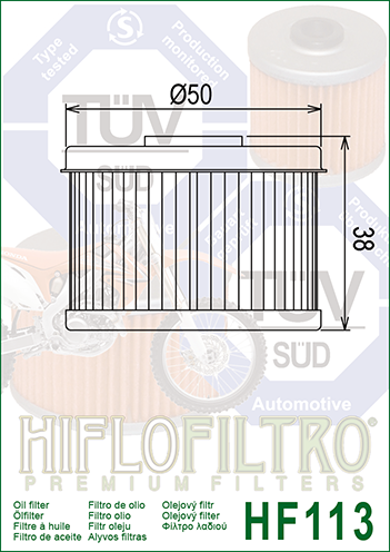 Hiflo HF113 Oil Filter