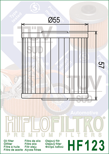 Hiflo HF123 Oil Filter