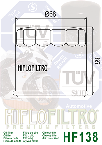 Hiflo HF138 Oil Filter