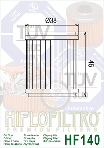 Hiflo HF140 Oil Filter