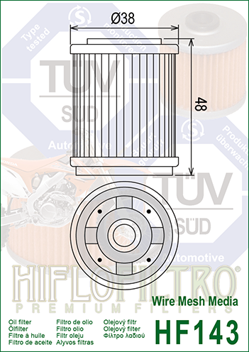 Hiflo HF143 Oil Filter