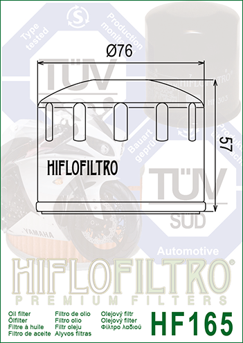Hiflo HF165 Oil Filter