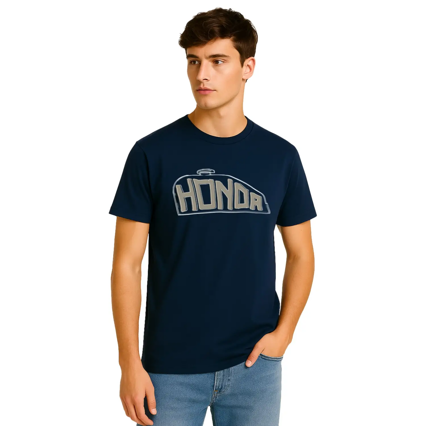 HONDA FUEL TANK T-SHIRT NAVY BLUE