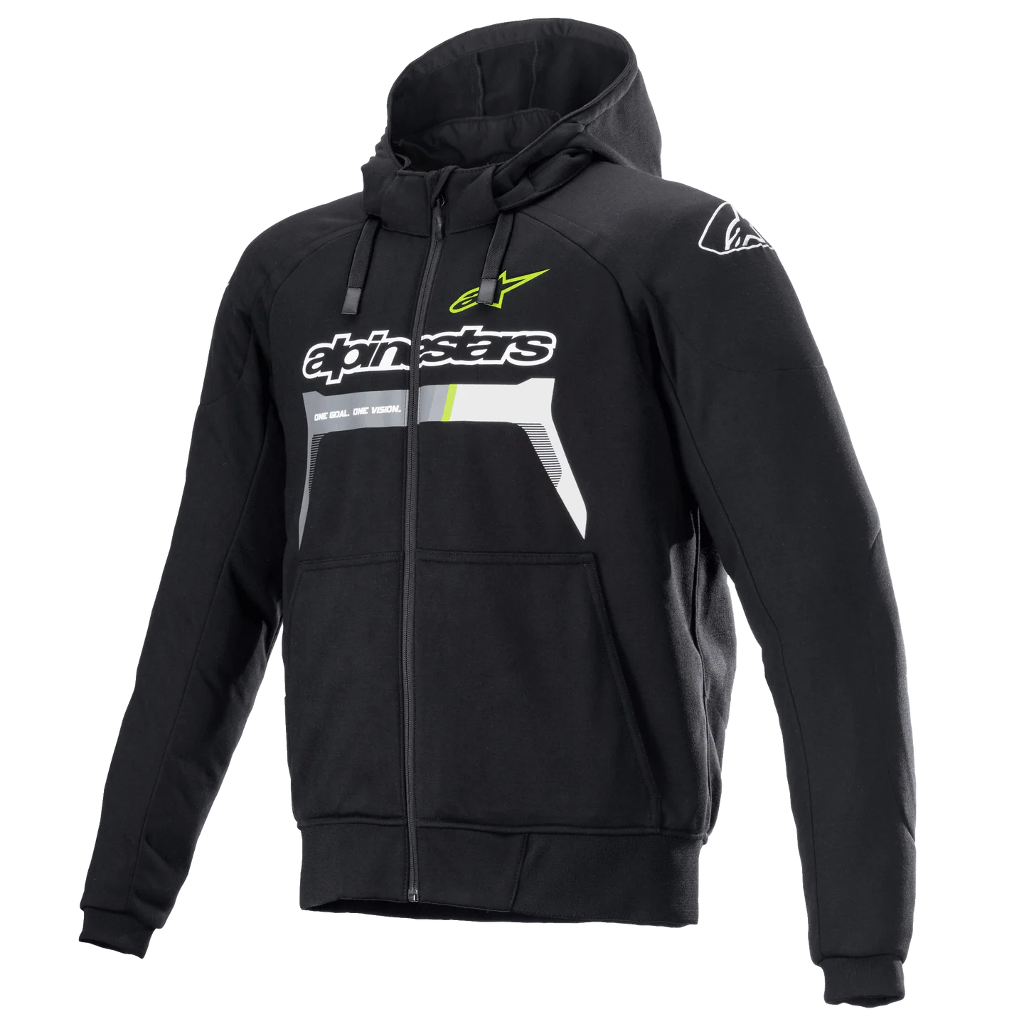 Alpinestars Chrome Ignition Hoodie Black and Fluo Yellow