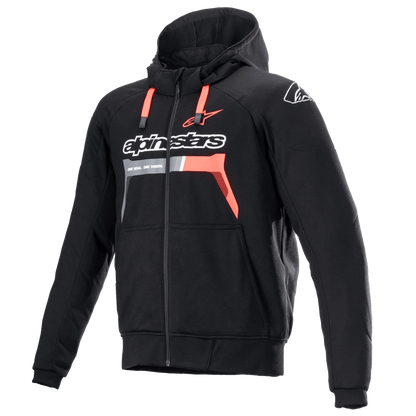 Alpinestars Chrome Ignition Hoodie Black and Fluo Orange