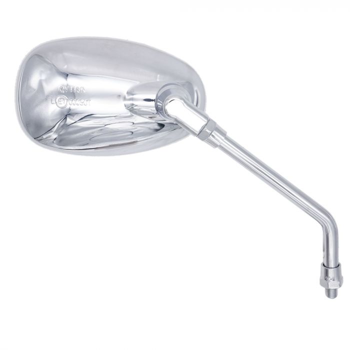 Universal Mirror Chrome Tear Drop 10mm (L/R Standard Thread)