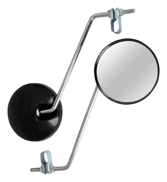 Bike It Universal Clamp On Moped Mirrors With 8mm Thread
