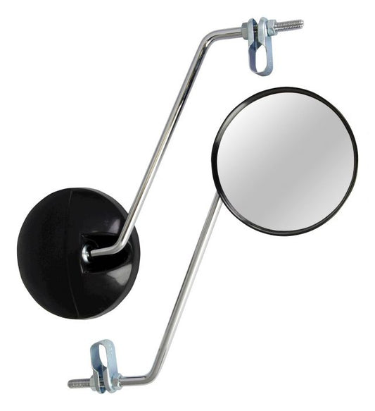 Bike It Universal Clamp On Moped Mirrors With 8mm Thread